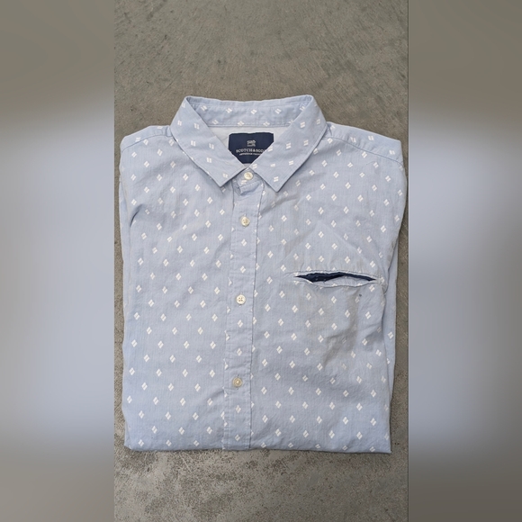 Scotch And Soda Long Sleeve Button Down Patterned Shirt, Large - Picture 15 of 15